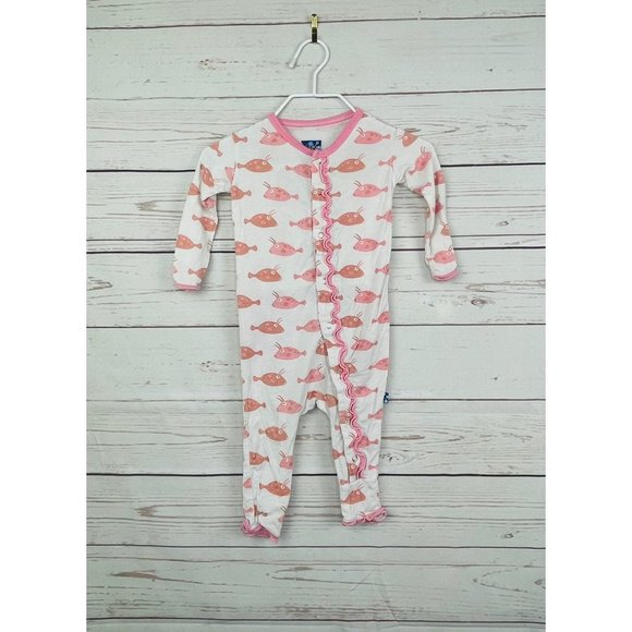 Kickee Pants Fish Pajamas 3-6 Months - Picture 1 of 4